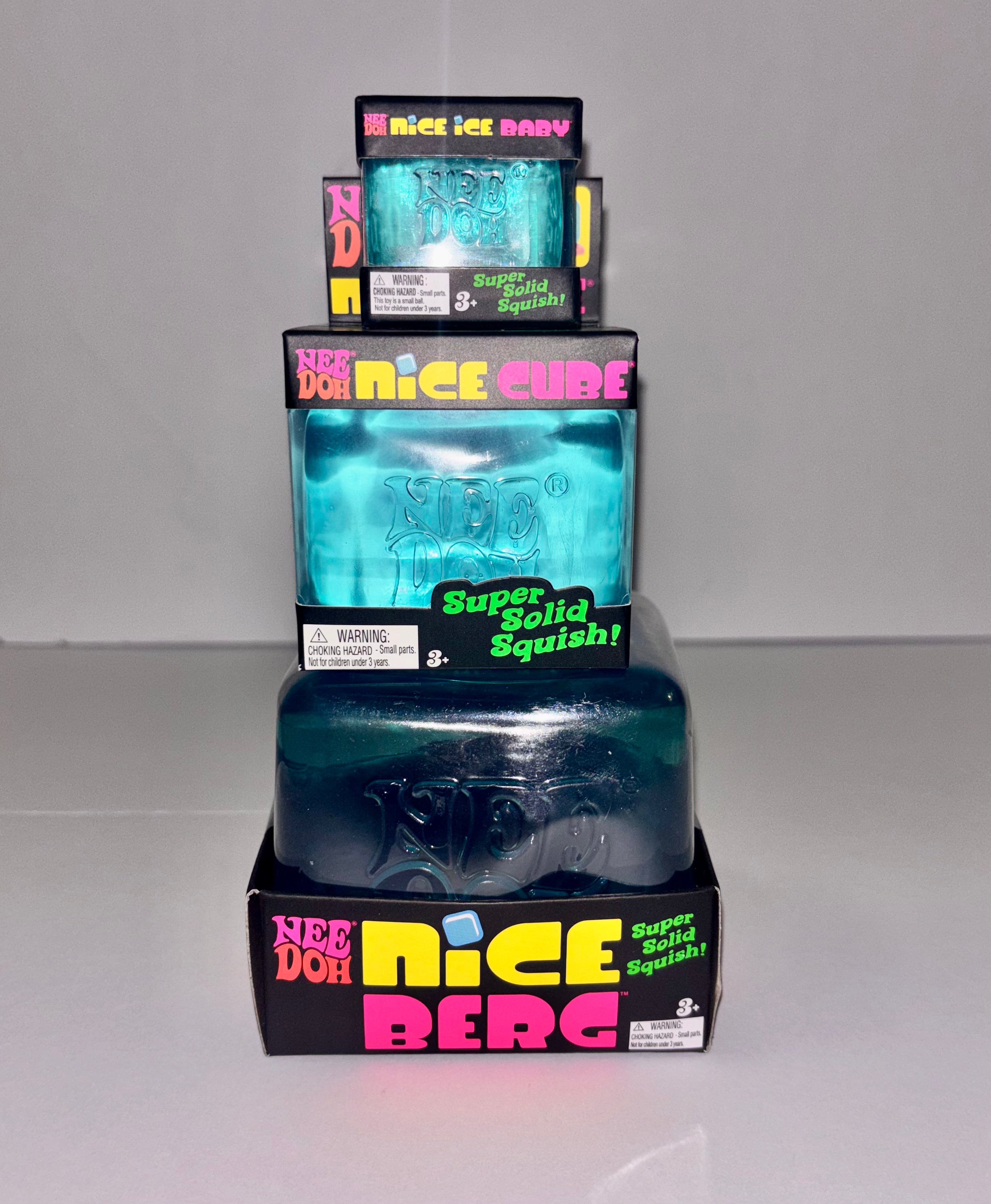 Bundle Schylling NeeDoh Nice Ice Baby, Nice Cube & Nice Berg Blue 3 items