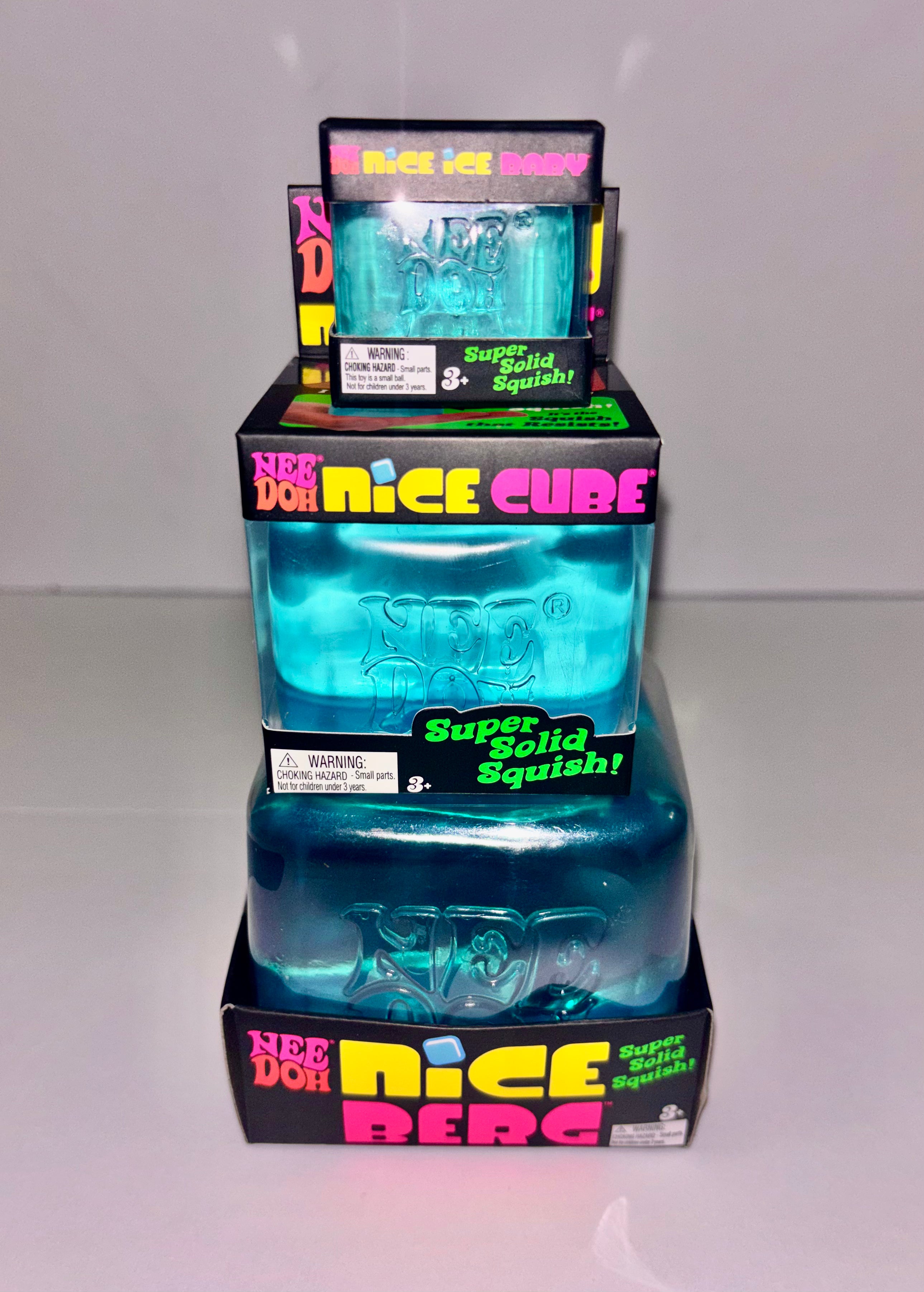Bundle Schylling NeeDoh Nice Ice Baby, Nice Cube & Nice Berg Blue 3 items