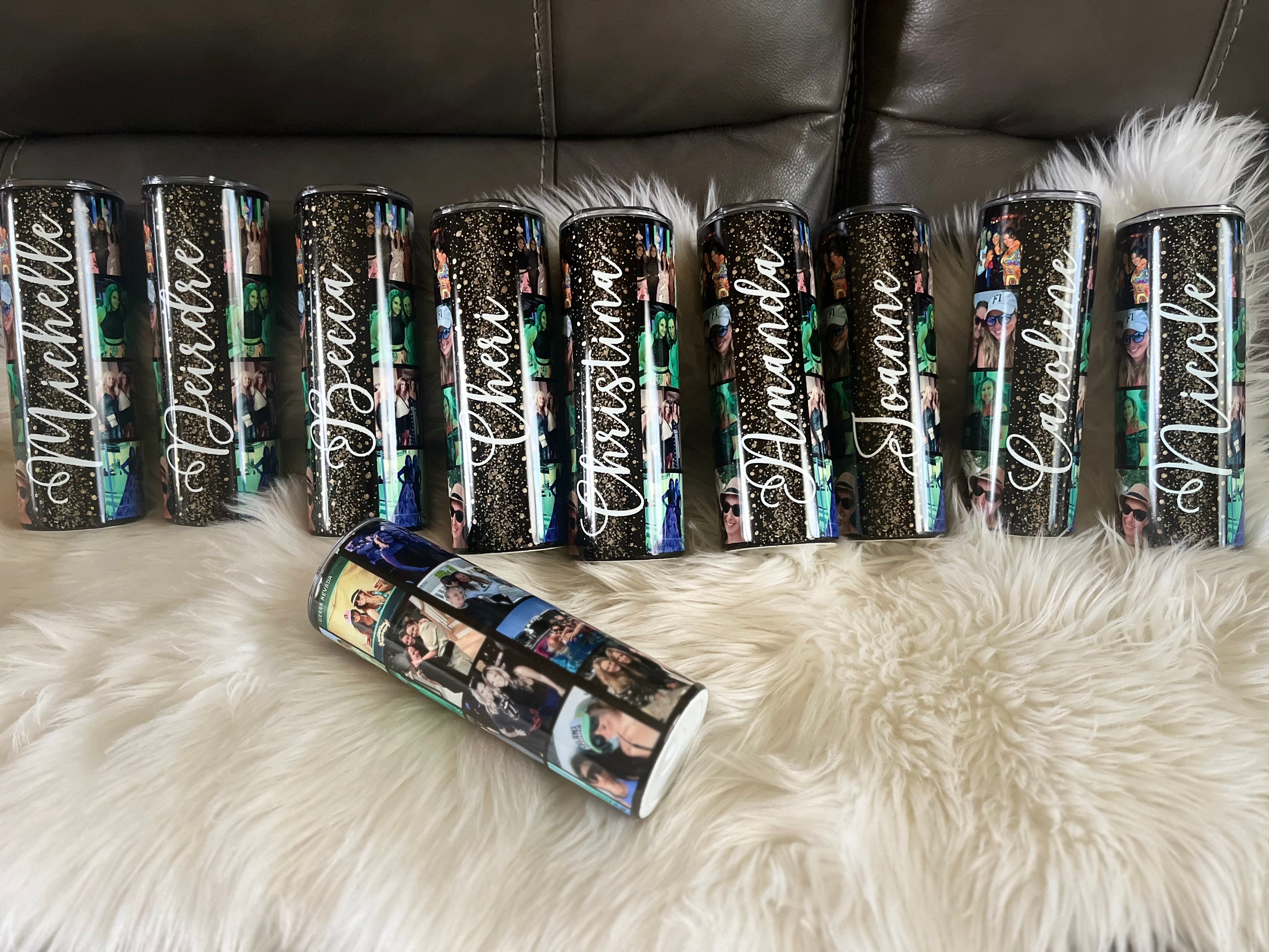 Personalized 16 Photos Tumbler - 20oz Perfect Gift for Family, Holidays & Birthdays