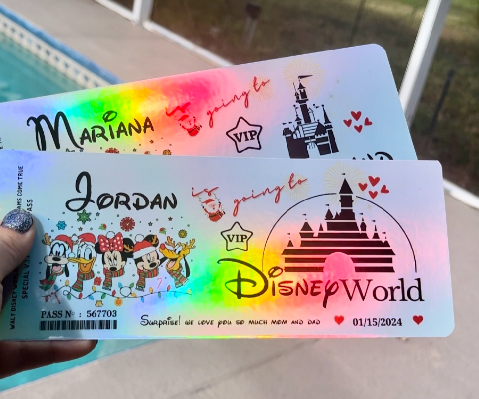 π Christmas Surprise Ticket β Holographic Holiday Reveal Gift for Kids