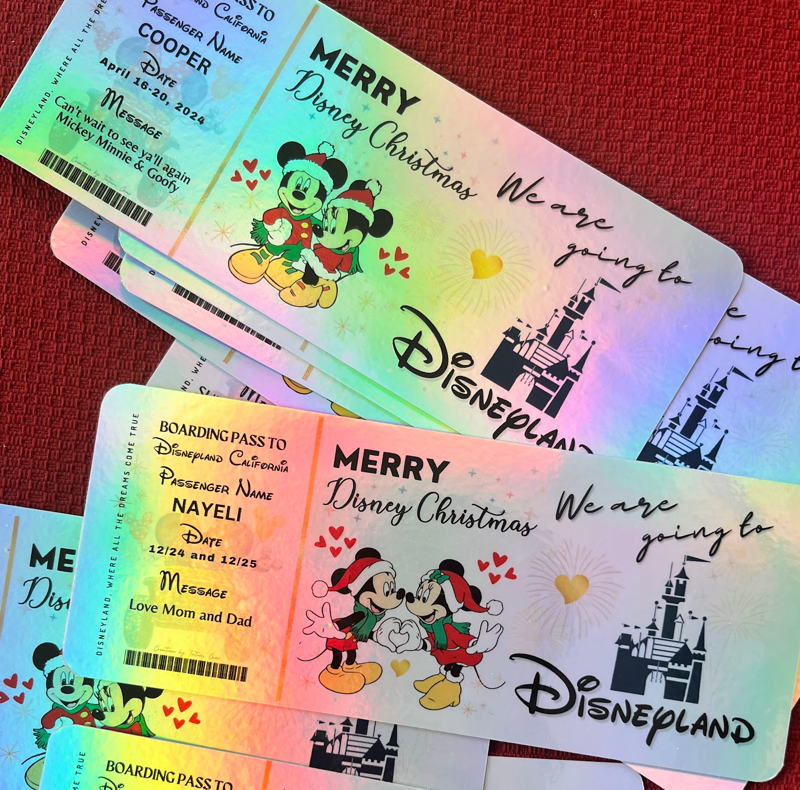 Physical Holographic Disneyworld or Disneyland π Surprise Ticket Trip Reveal