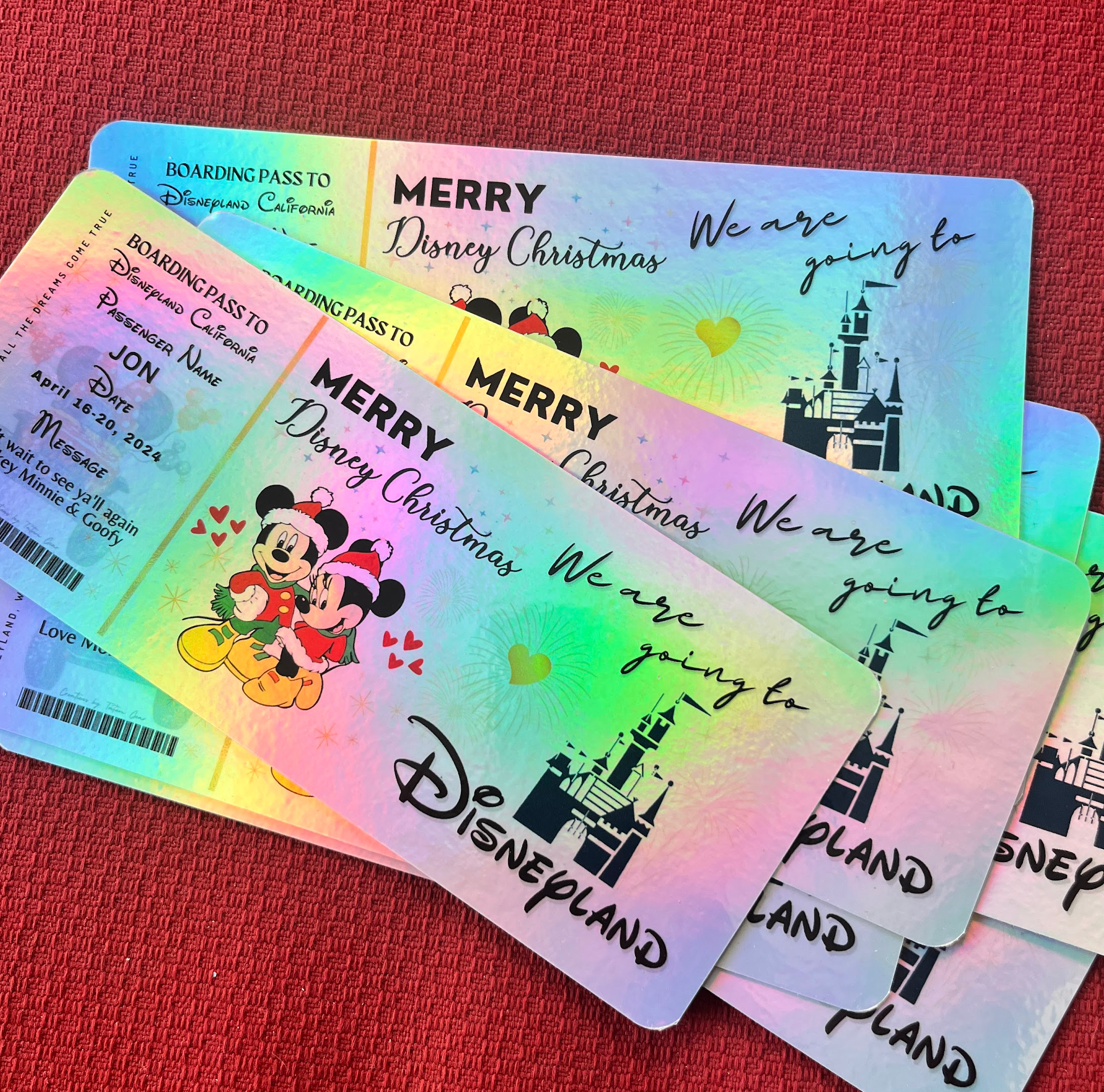 Physical Holographic Disneyworld or Disneyland π Surprise Ticket Trip Reveal