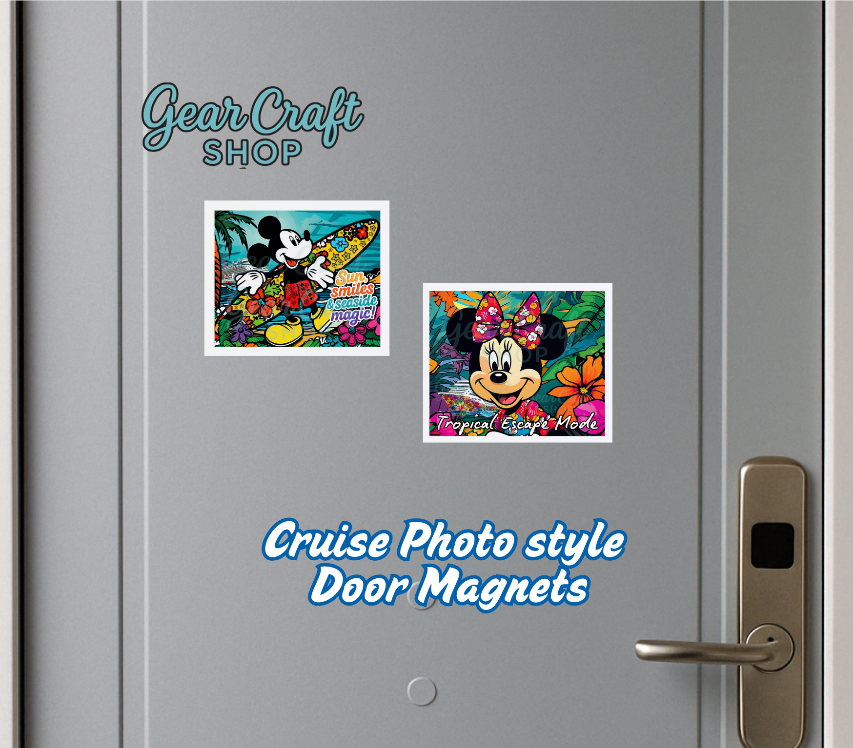 Tropical Cruise Door Magnets | Fun Disney-Inspired Vacation Designs
