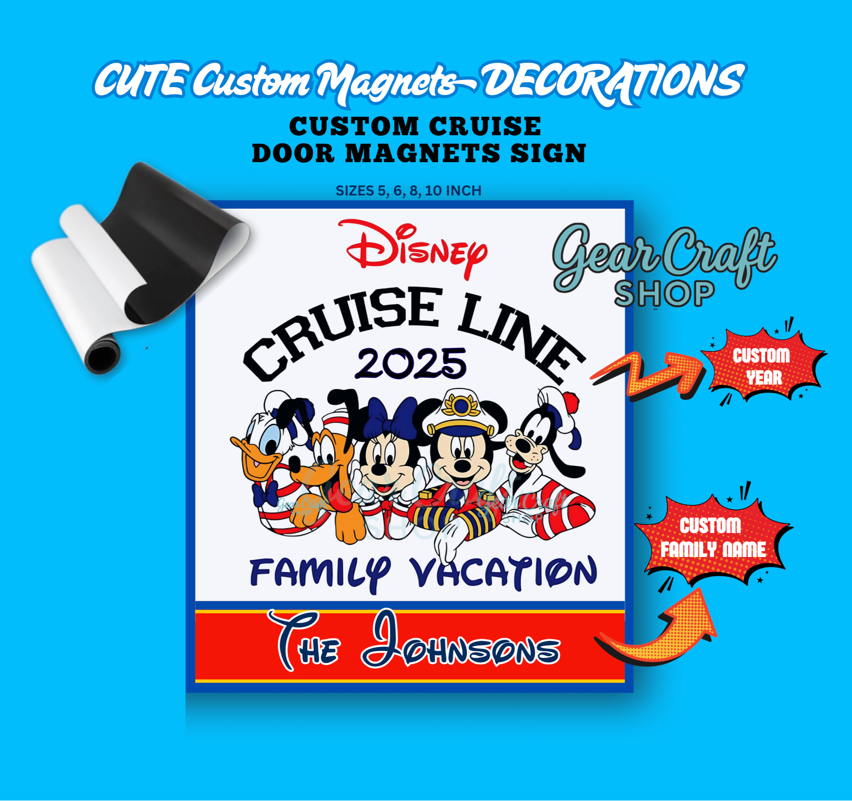 Friends Cruise Name Magnet — by Gear Craft Shop