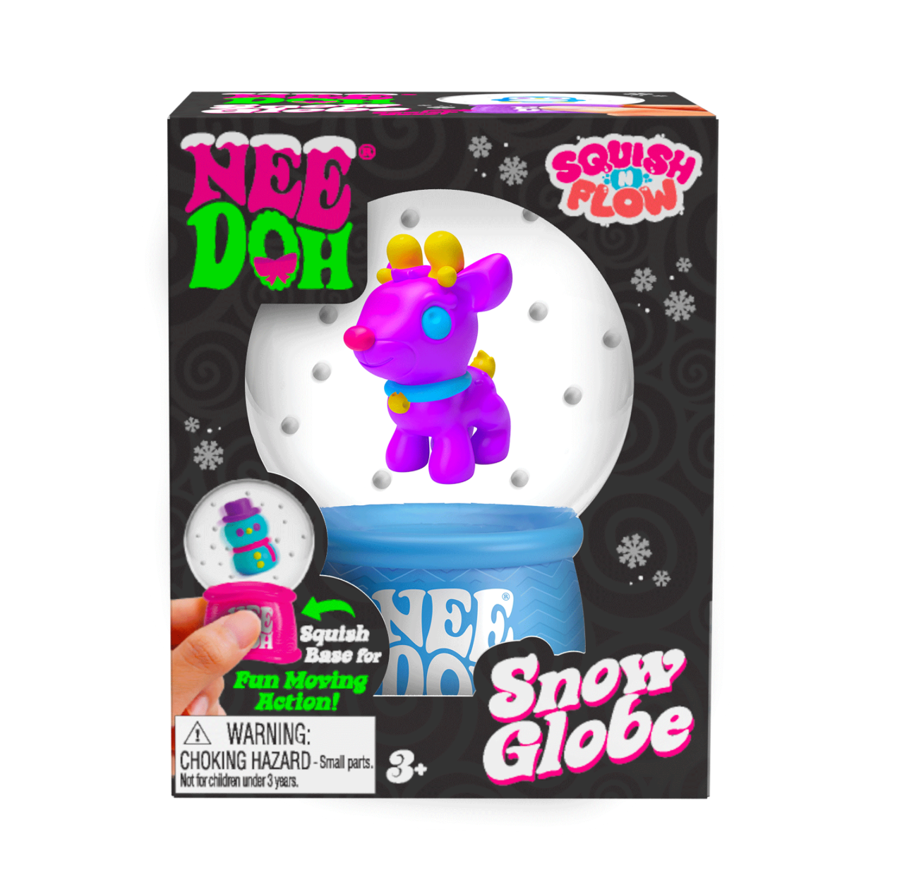 NeeDoh Squish Flow SNOW GLOBE - Blue