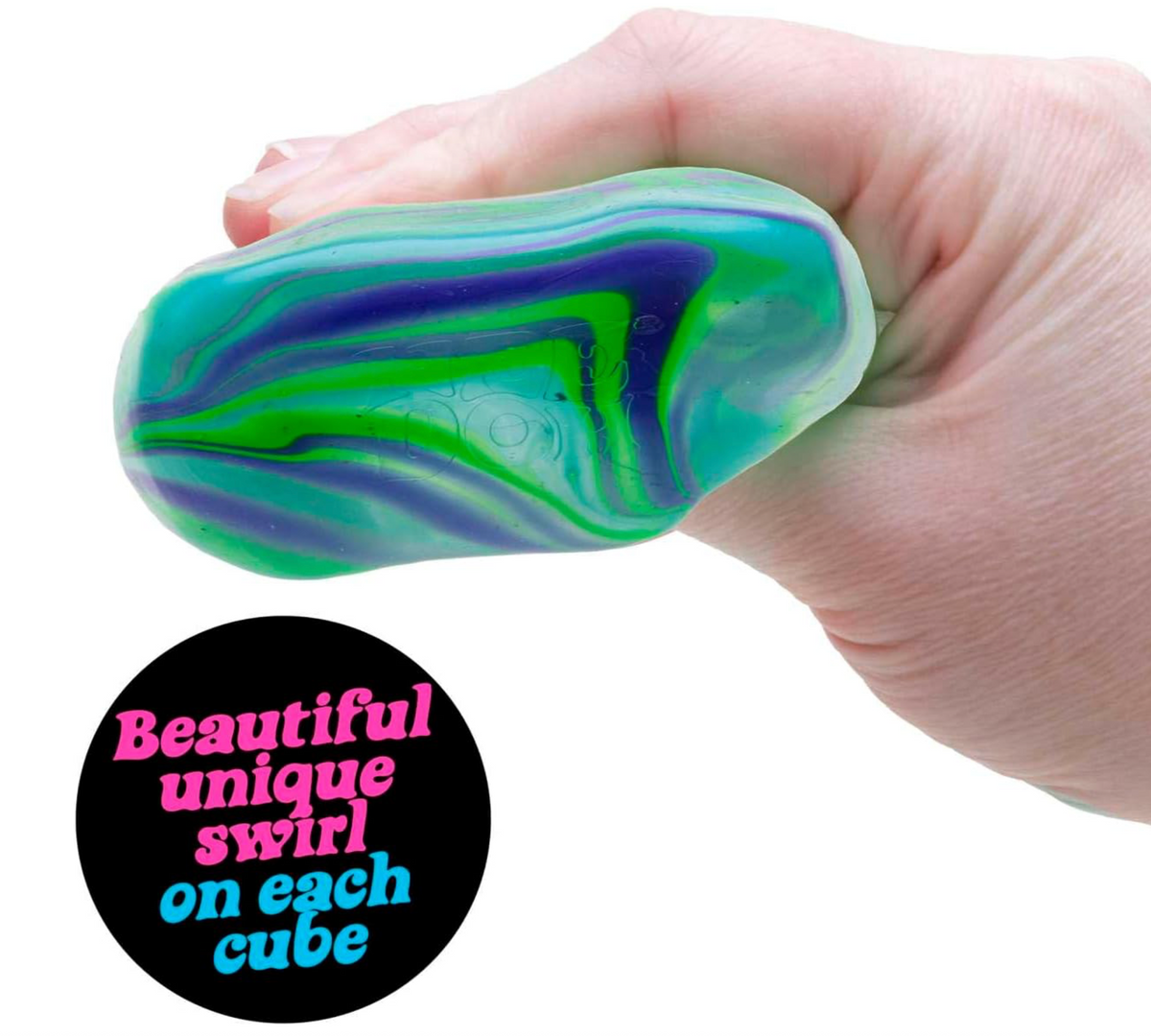 Schylling NeeDoh Nice Cube Swirl - Sensory Fidget Toy