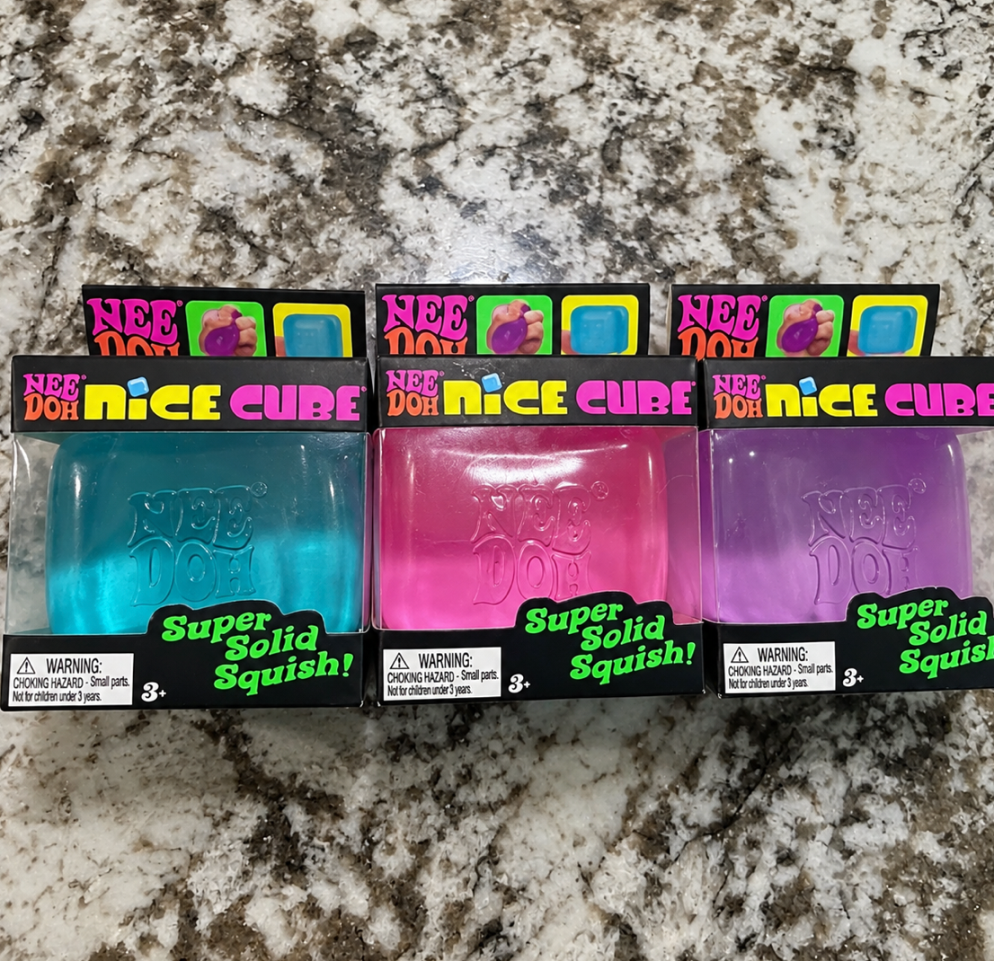 NeeDoh Nice Cube 3-Pack Bundle - 3 Authentic Cubes