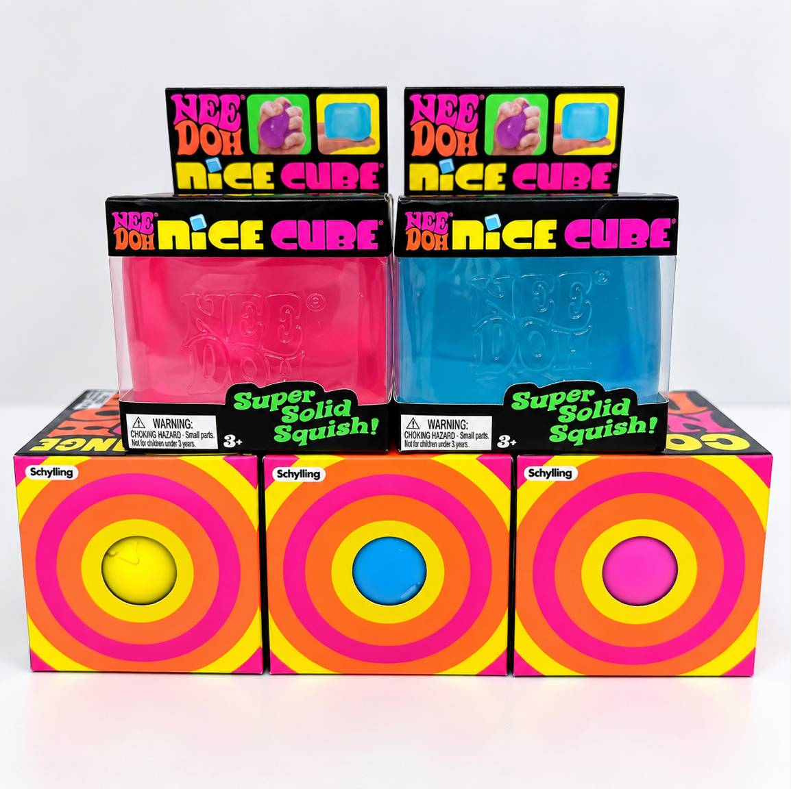 NeeDoh Nice Cube & Color-Changing 5-Piece Bundle