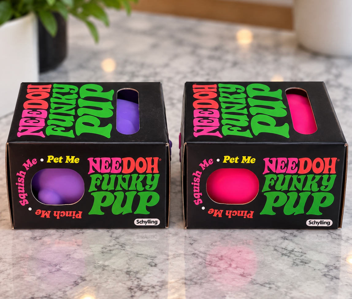 NeeDoh Funky Pup 2-Pack Bundle - Pink & Purple Squishy Dogs