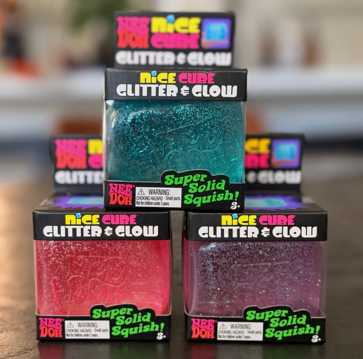100% Authentic NeeDoh Nice Cube Glitter & Glow - Limited Quantity