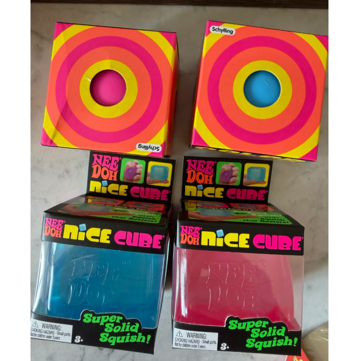 NeeDoh Pink & Blue Bundle: Nice Cube + Color-Changing NeeDoh