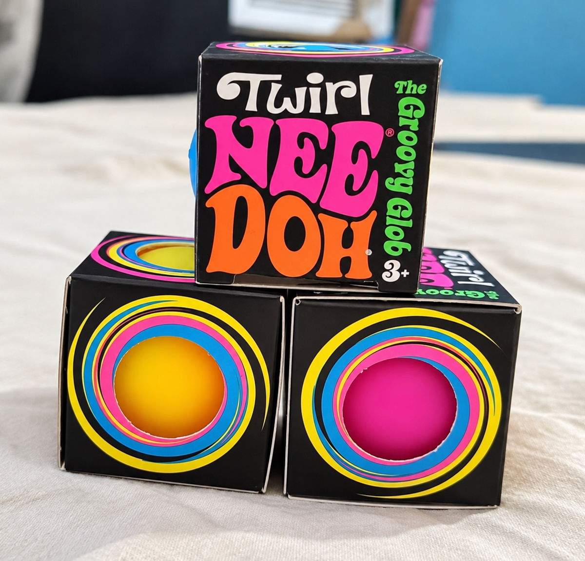 Viral Twirl NeeDoh 3-Piece Mini Groovy Glob Bundle