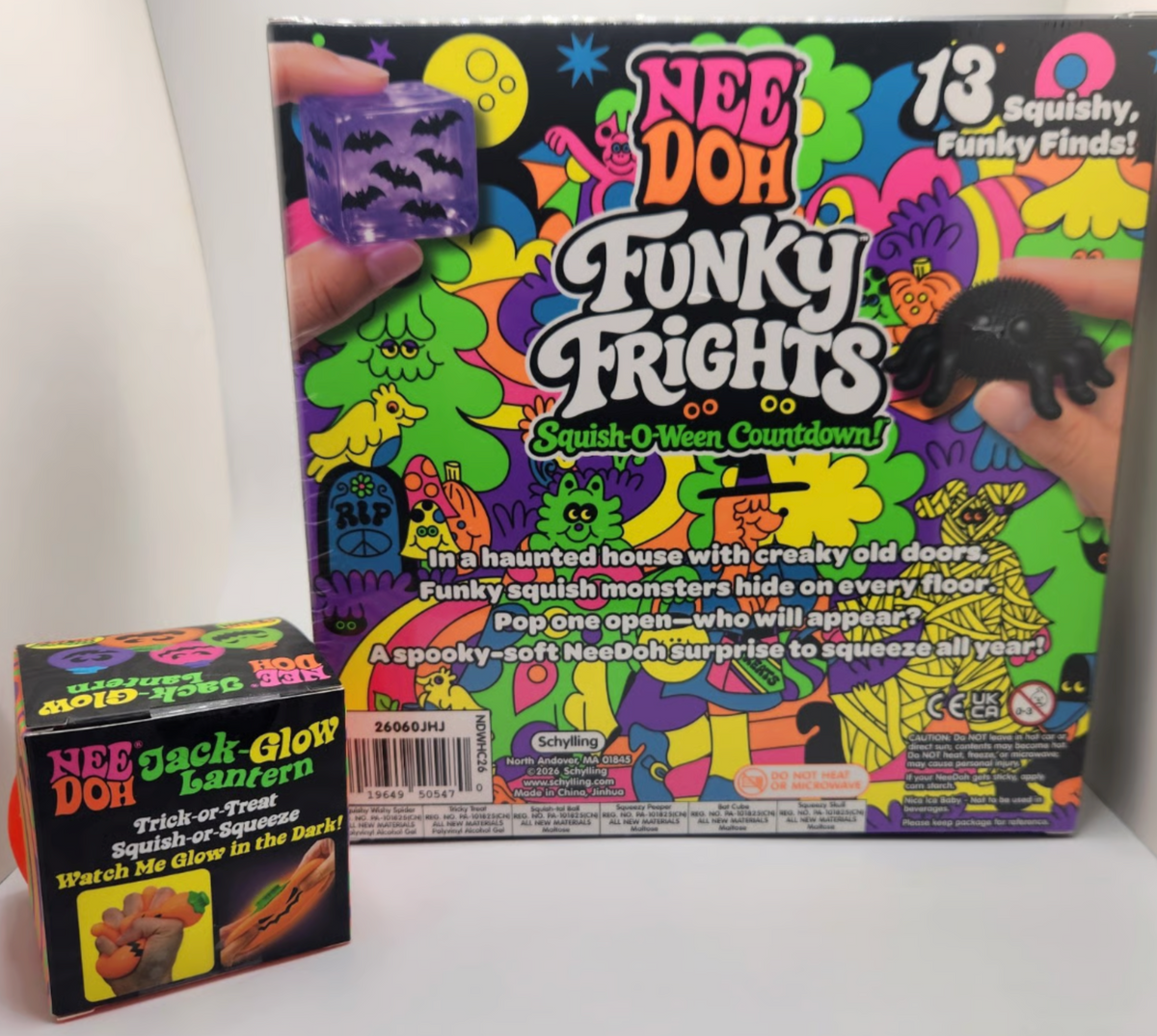 Rare NeeDoh Halloween Bundle: Jack-Glow Lantern & Funky Frights