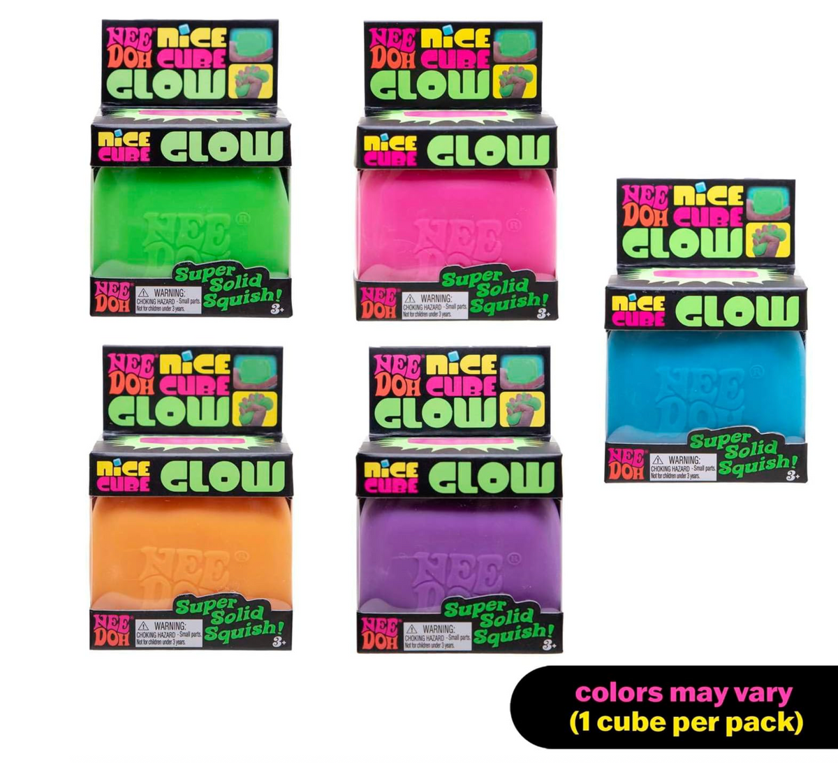 NeeDoh Nice Cube Glow – Limited Mystery Color (1 Cube)