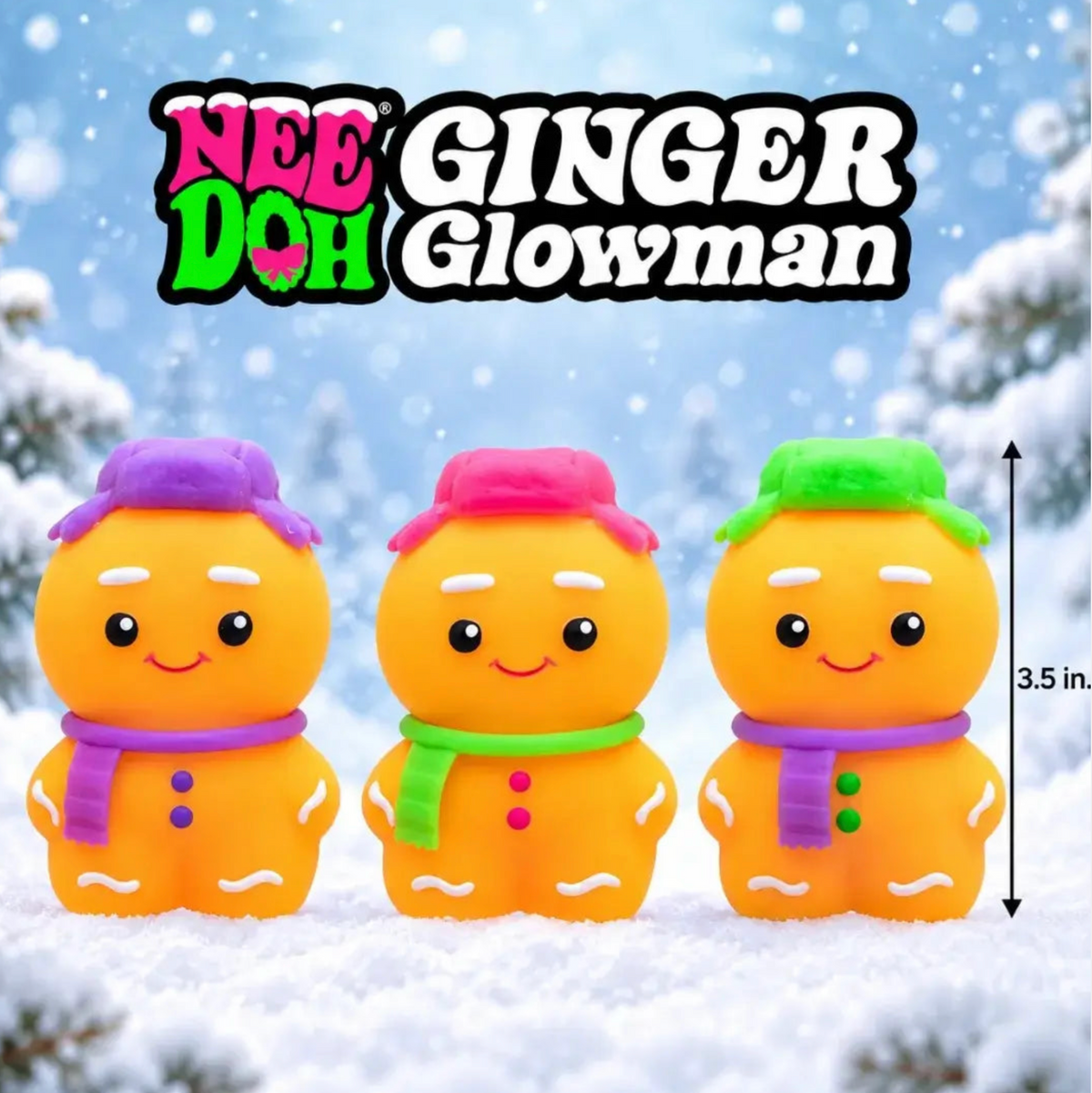 NeeDoh Ginger Glowman – Collectible Mystery Color (1 Piece)