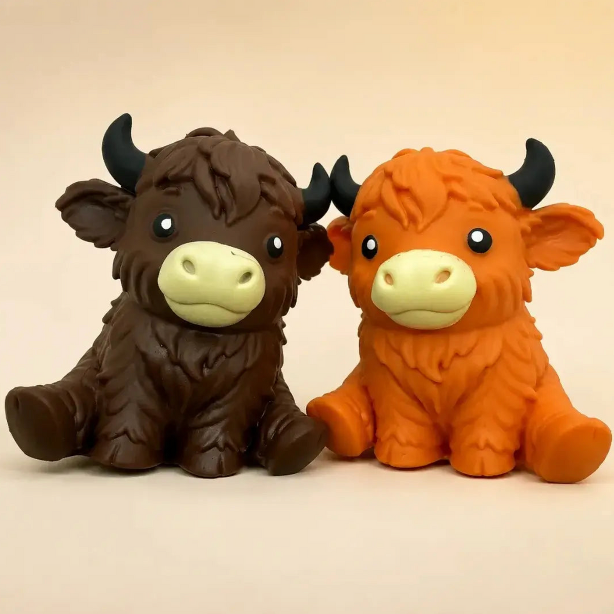Jumbo Highland Cow Squishy – Choose Orange or Dark Brown