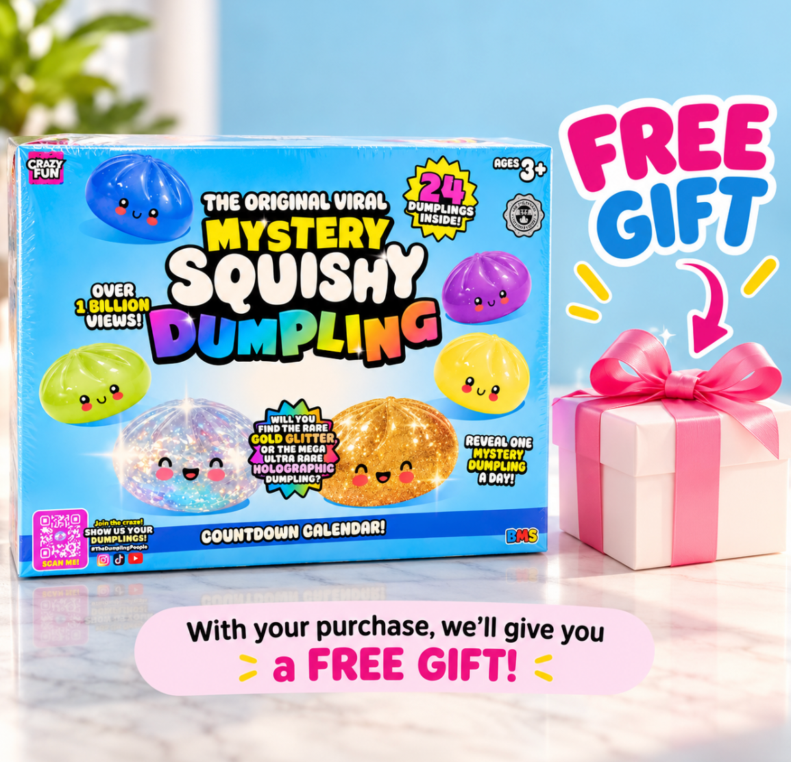 RMS Mystery Squishy Dumpling Calendar – 24 Surprises + Free Gift