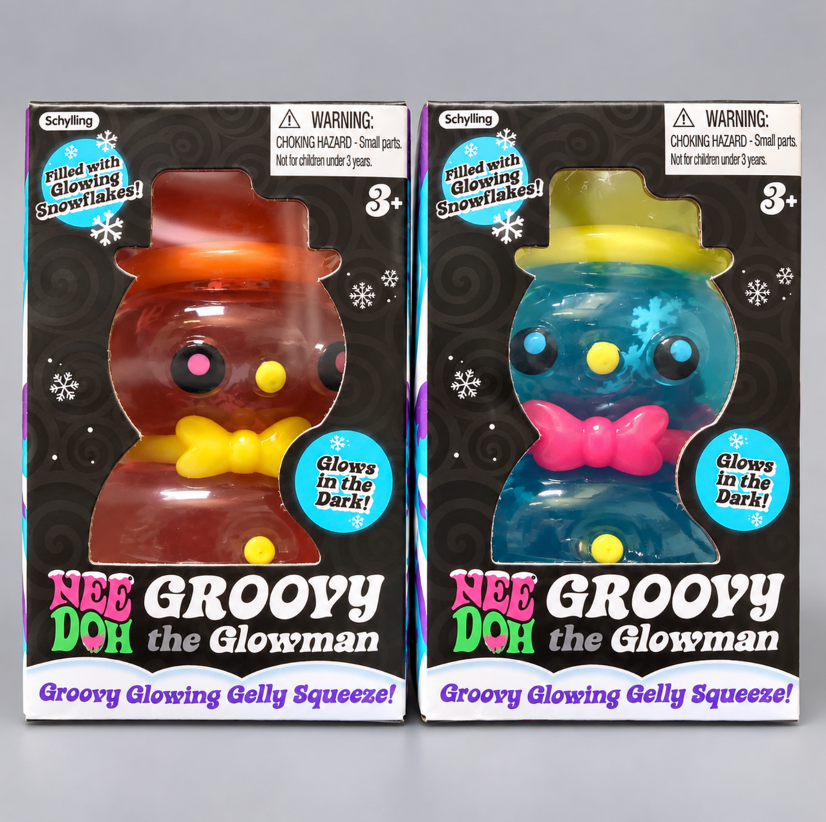 HTF ultra Rare NeeDoh Groovy the Glowman – 2024 Holiday Collectible | Hard to Find! ✨ - pink or blue