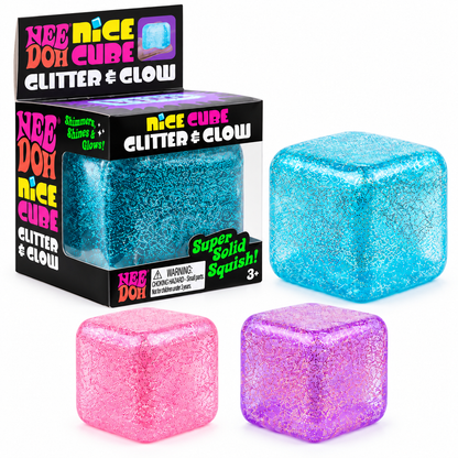 100% Authentic NeeDoh Nice Cube Glitter & Glow - Limited Quantity