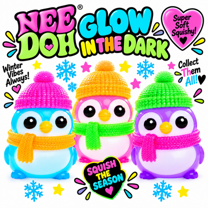 NeeDoh Polar Glow Penguin