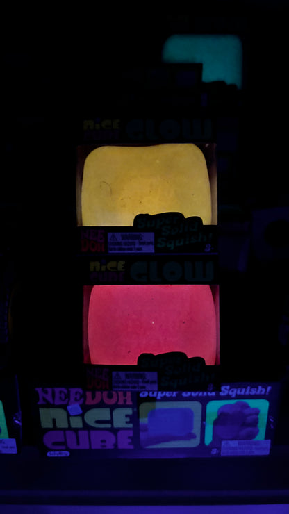 NeeDoh® Nice Cube GLOW Squishy Fidget Stress Ball (1pc) Assorted Colors