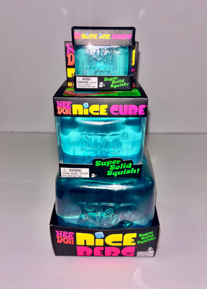 Bundle Schylling NeeDoh Nice Ice Baby, Nice Cube & Nice Berg Blue 3 items