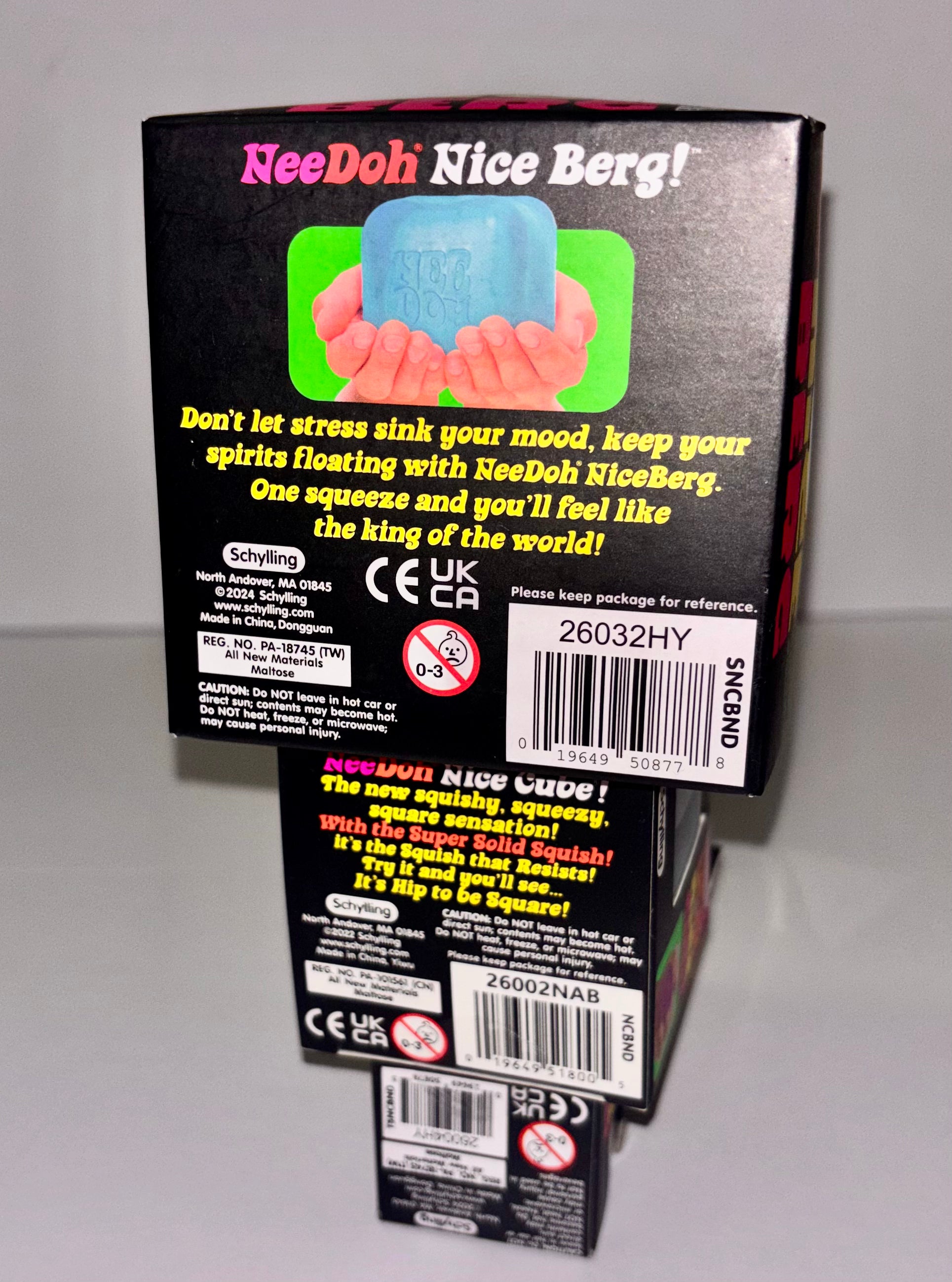 Bundle Schylling NeeDoh Nice Ice Baby, Nice Cube & Nice Berg Blue 3 items