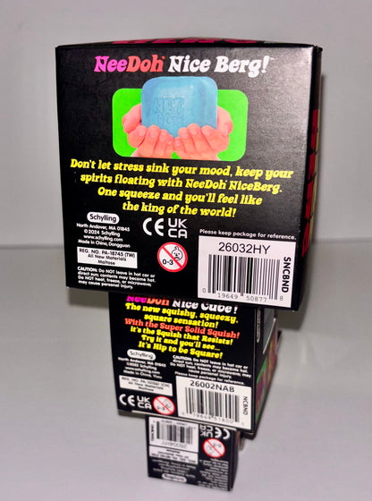 Bundle Schylling NeeDoh Nice Ice Baby, Nice Cube & Nice Berg Blue 3 items