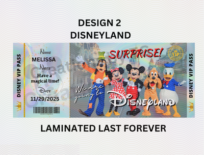 ✨ Premium Holographic Surprise Ticket – Magical Disney Reveal Gift for Kids