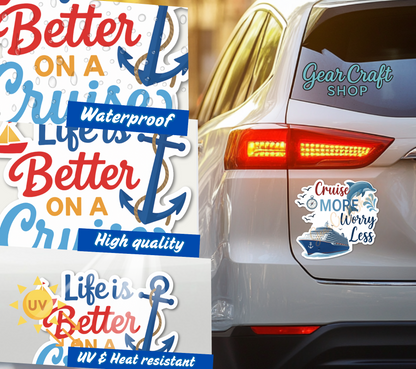 ⚓ Funny Cruise Memories Magnets – Set of 4 - style 034