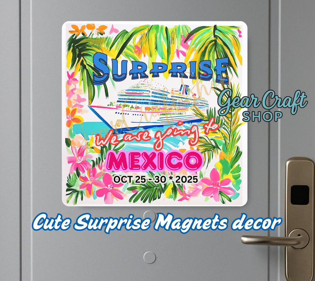 Custom Cruise Surprise Magnet – Destination & Date Gift
