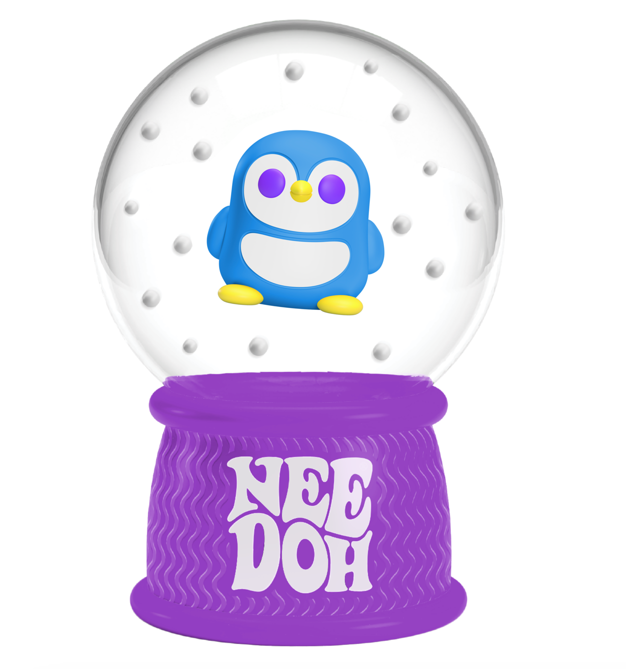 NeeDoh Squish Flow SNOW GLOBE - Purple
