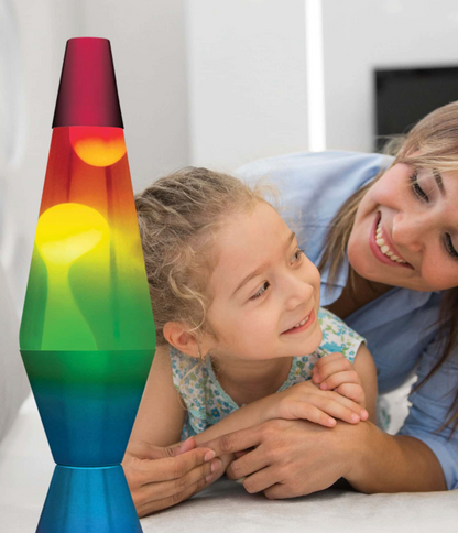 14.5” LAVA LAMP RAINBOW – WHITE/CLEAR/TRICOLOR