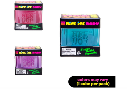 Schylling NeeDoh Nice Ice Baby - 1.25" Cube -  1 item   [1 RANDOM Color]