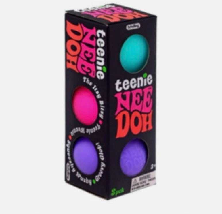 Schylling NeeDoh Teenie NeeDoh 3-Pack NeeDoh AUTHENTIC [1 RANDOM Color]
