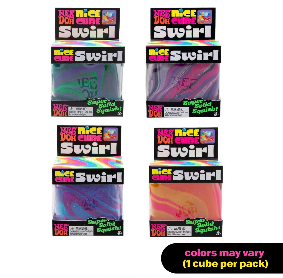 Schylling NeeDoh Nice Cube Swirl - Sensory Fidget Toy