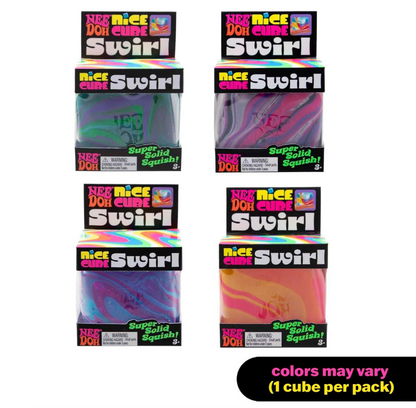 Schylling NeeDoh Nice Cube Swirl - Sensory Fidget Toy
