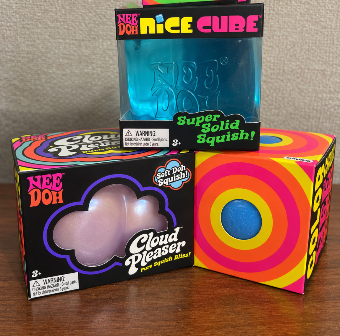 NeeDoh Amazing 3-Piece Bundle - Nice Cube, Color Change & Cloud Pleaser