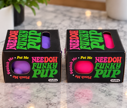 NeeDoh Funky Pup 2-Pack Bundle - Pink & Purple Squishy Dogs