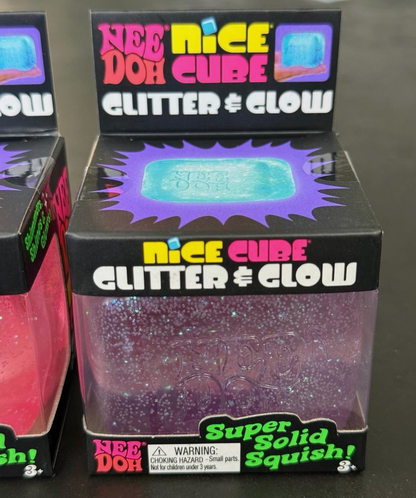 100% Authentic NeeDoh Nice Cube Glitter & Glow - Limited Quantity