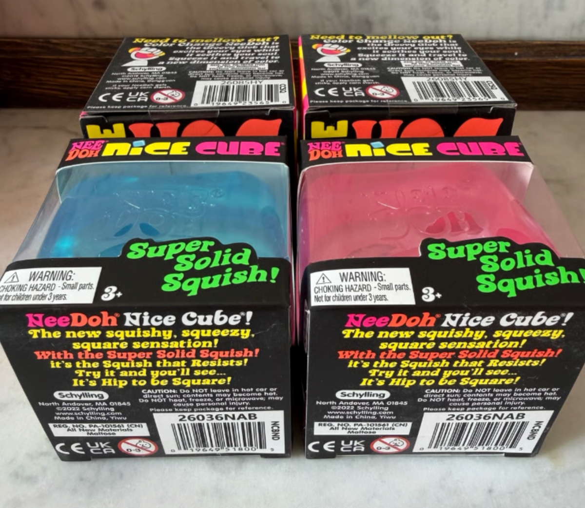 NeeDoh Pink & Blue Bundle: Nice Cube + Color-Changing NeeDoh