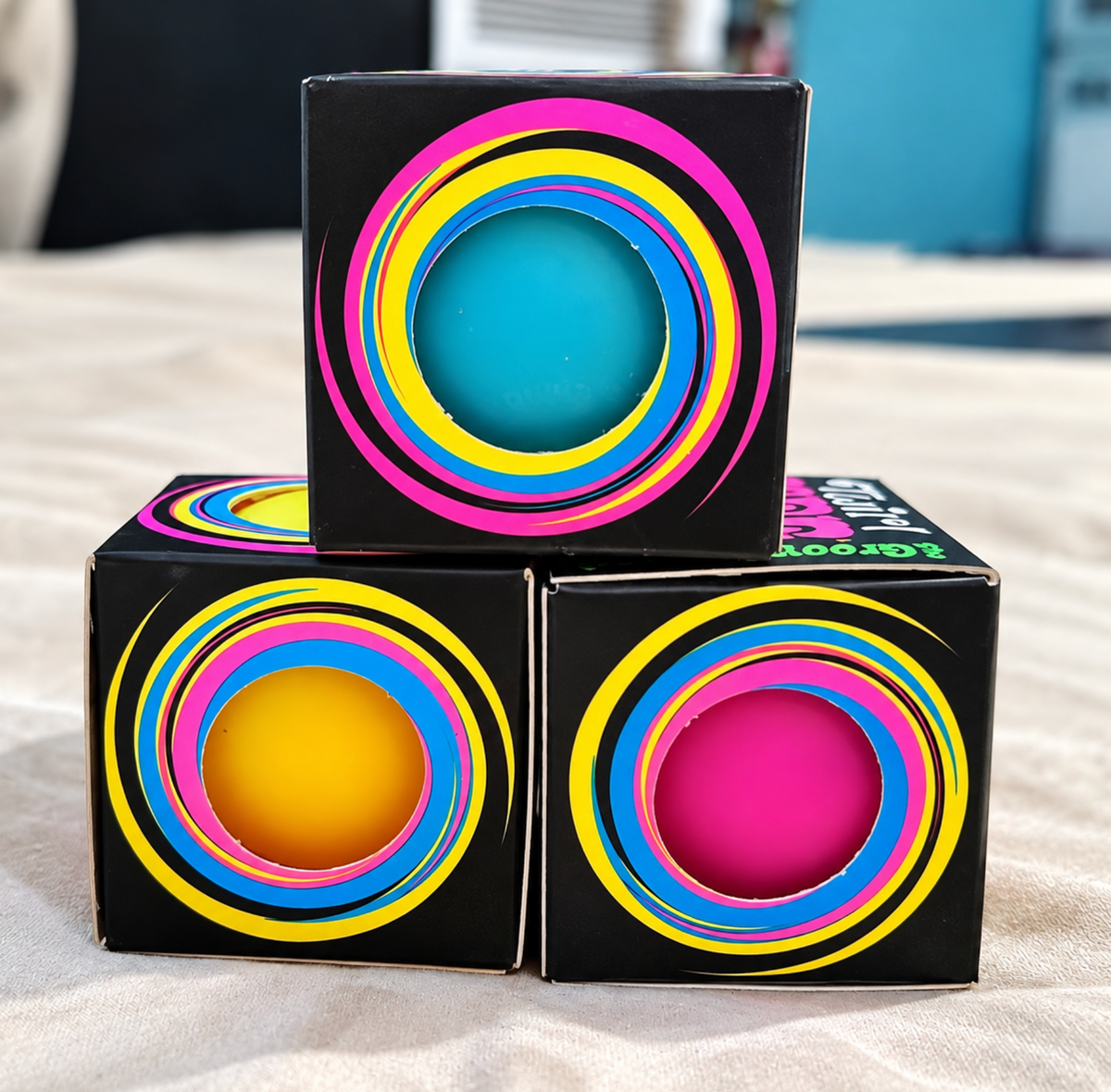 Viral Twirl NeeDoh 3-Piece Mini Groovy Glob Bundle