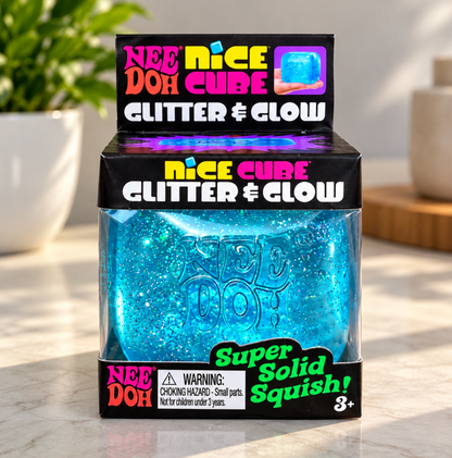 100% Authentic NeeDoh Nice Cube Glitter & Glow - Limited Quantity