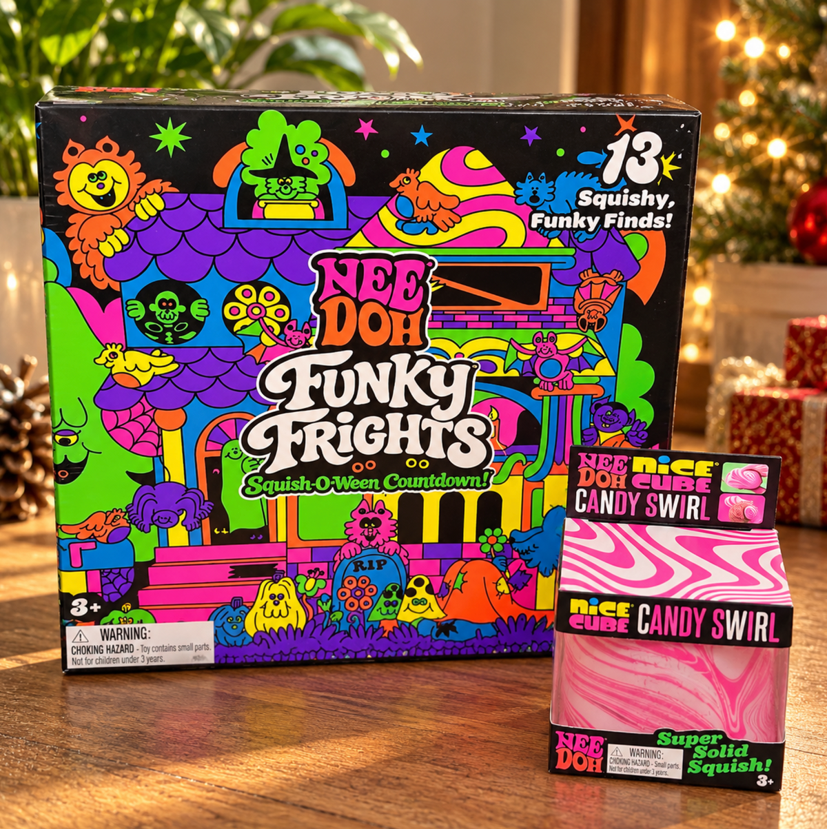 NeeDoh Funky Frights Squish-O-Ween Countdown & Candy Swirl Bundle