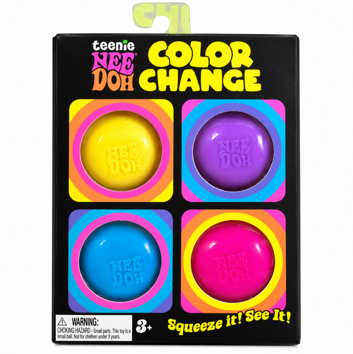NeeDoh Teenie Color Change – 4-Pack Squishy Set
