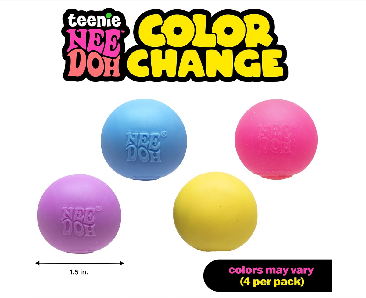 NeeDoh Teenie Color Change – 4-Pack Squishy Set