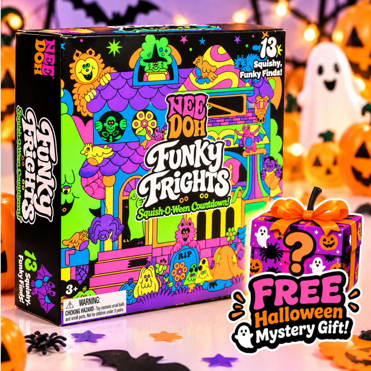 NeeDoh Funky Frights + Free Mini Mystery Halloween Gift