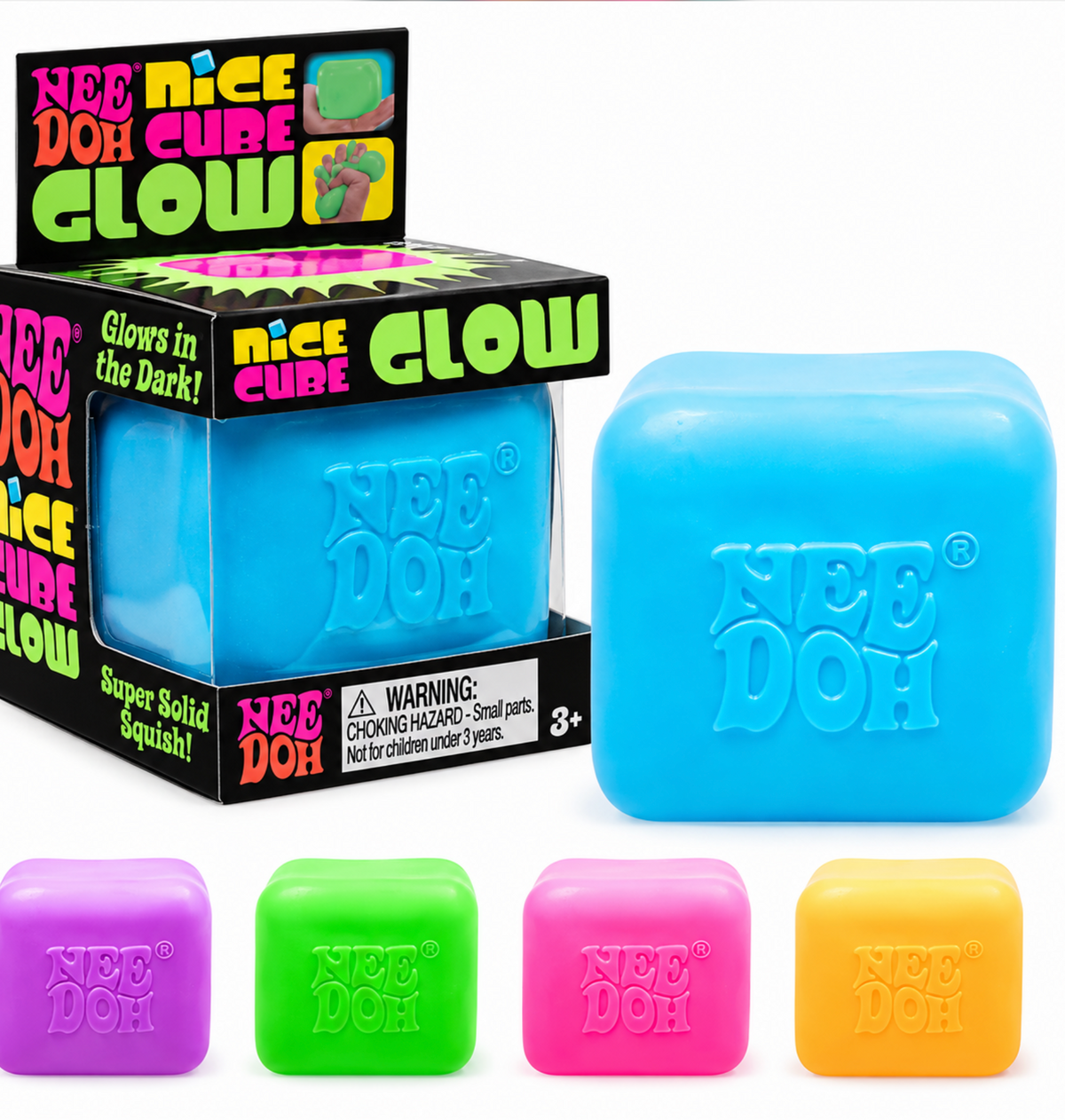 NeeDoh Nice Cube Glow – Limited Mystery Color (1 Cube)