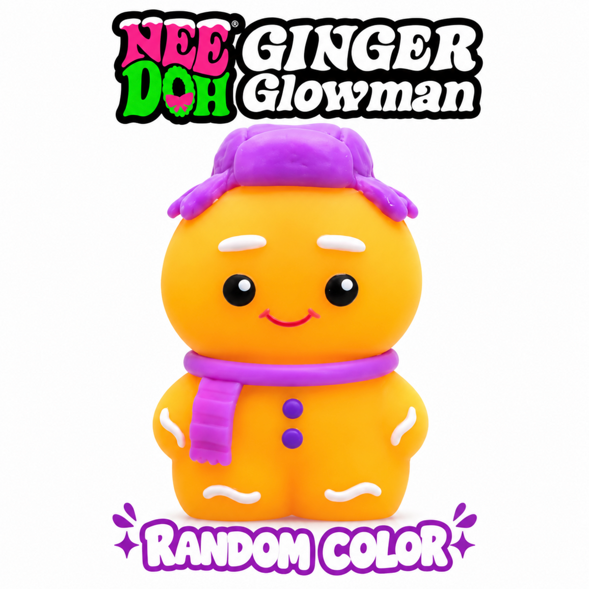 NeeDoh Ginger Glowman – Collectible Mystery Color (1 Piece)