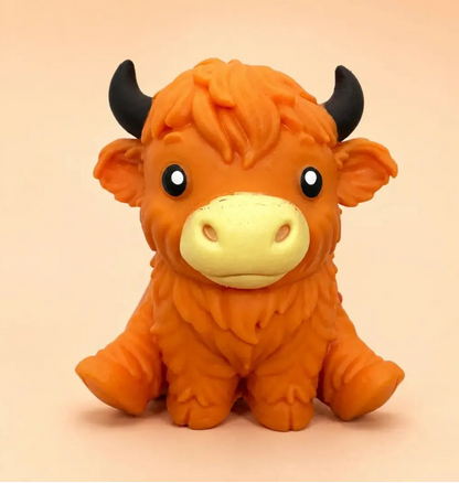 Jumbo Highland Cow Squishy – Choose Orange or Dark Brown